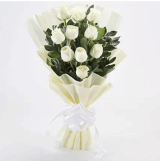 Natural White Roses