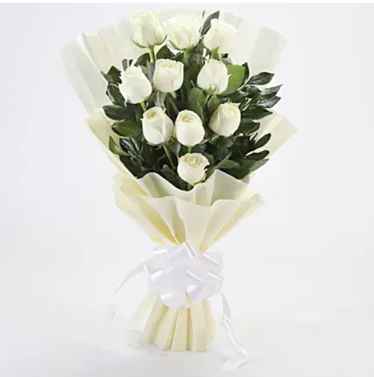 Natural White Roses
