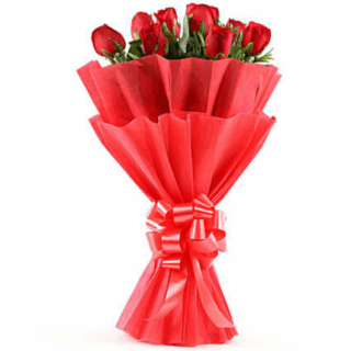 Enigmatical Red Roses Bunch