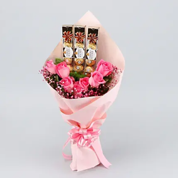 Roses Bouquet & Ferrero Rocher