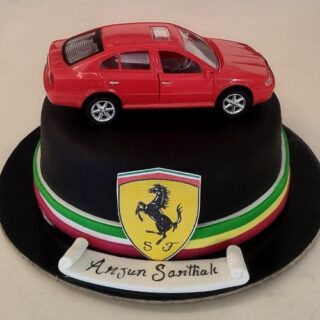 Red Ferrari Car Cake