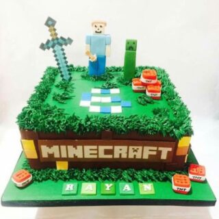 Mine Craft Theme Cake