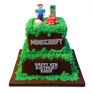 Mine Craft Theme Cake