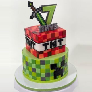 Mine Craft Theme Cake