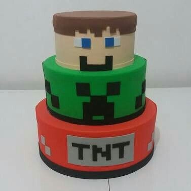 Mine Craft Theme Cake
